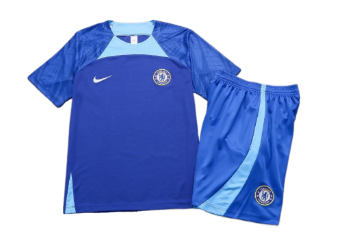 CONJUNTO TREINO CHELSEA CAMISA+SHORT - AZUL 2022/23