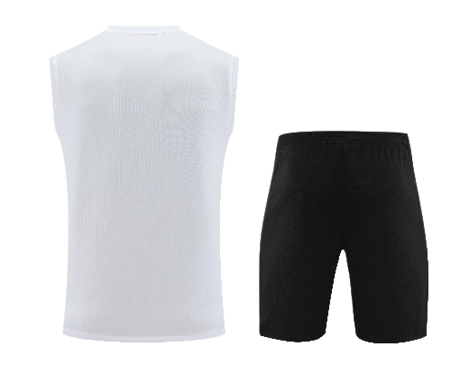 CONJUNTO TREINO PSG REGATA+SHORT - BRANCO/PRETO 2023/24