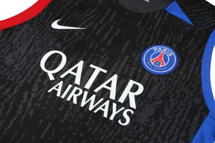 CONJUNTO TREINO PSG REGATA+SHORT - PRETO 2022/23