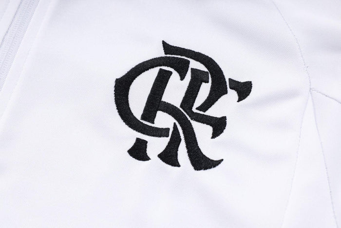 CONJUNTO TREINO FLAMENGO JAQUETA+CALÇA - BRANCO 2023/24