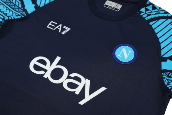 CONJUNTO TREINO NAPOLI CAMISA+SHORT - AZUL 2023/24
