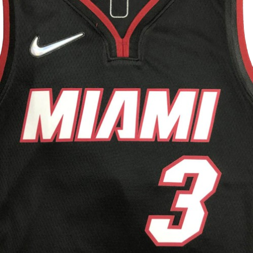 REGATA NBA MIAMI HEAT ICON EDIÇÃO 75 ANOS DWAYNE WADE PRETA