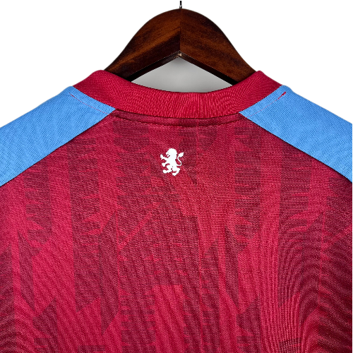 CAMISA ASTON VILLA I 23/24 - AZUL E VERMELHO