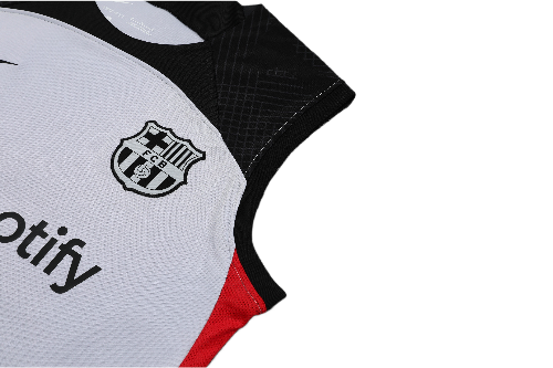 CONJUNTO TREINO BARCELONA REGATA+SHORT - BRANCO 2023/24