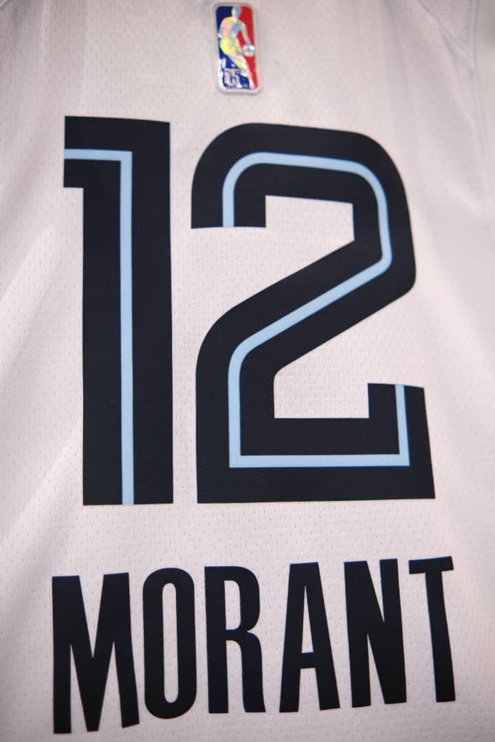 REGATA NBA MEMPHIS GRIZZLIES ASSOCIATION EDIÇÃO 75 ANOS JA MORANT BRANCA