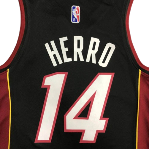 REGATA NBA MIAMI HEAT ICON EDIÇÃO 75 ANOS TYLER HERRO PRETA