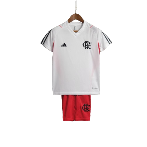 KIT INFANTIL FLAMENGO TREINO BRANCO - 2023/24
