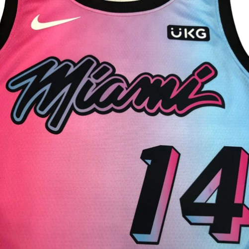 REGATA NBA MIAMI HEAT CITY EDITION 20/21 TYLER HERRO ROSA E AZUL