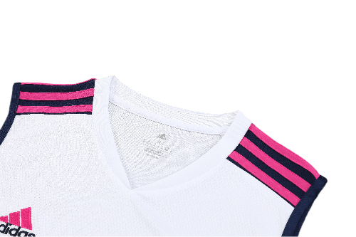 CONJUNTO TREINO ARSENAL REGATA+SHORT - BRANCO/ROSA 2023/24