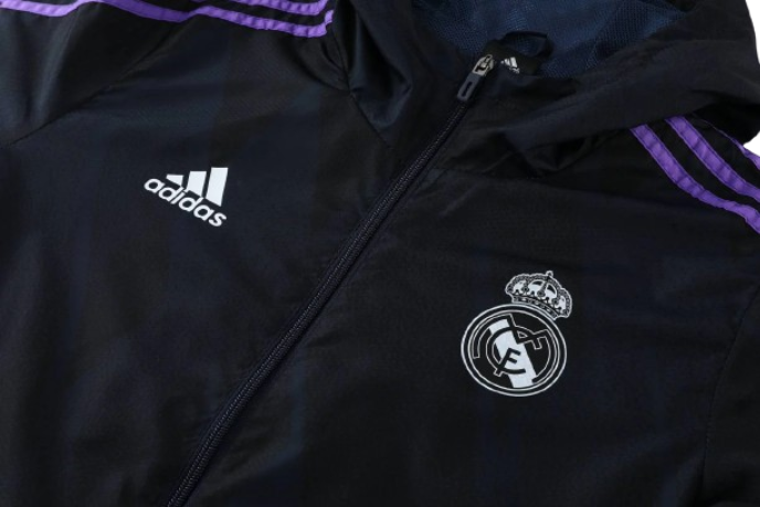 CORTA VENTO PRETO X ROXO REAL MADRID