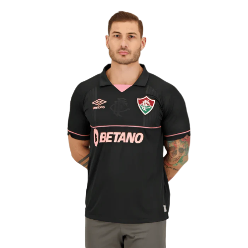 CAMISA FLUMINENSE GOLEIRO II - 2023/24 PRETO/ROSA