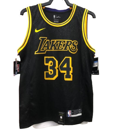 REGATA NBA LOS ANGELES LAKERS BLACK MAMBA SHAQUILLE O'NEAL PRETA