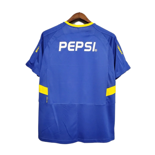 CAMISA BOCA JUNIORS RETRÔ 03/04 - AZUL E AMARELA