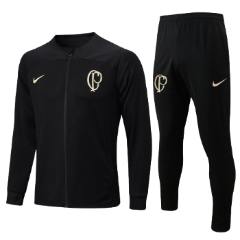 CONJUNTO TREINO CORINTHIANS JAQUETA+CALÇA -PRETO 2023/24