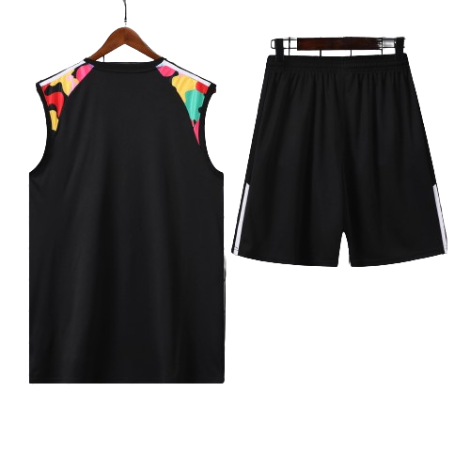 CONJUNTO TREINO MANCHESTER UNITED REGATA+SHORT - PRETO 2023/24