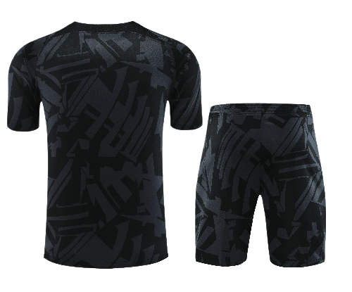 CONJUNTO TREINO PSG CAMISA+SHORT - PRETO MILITAR 2023/24