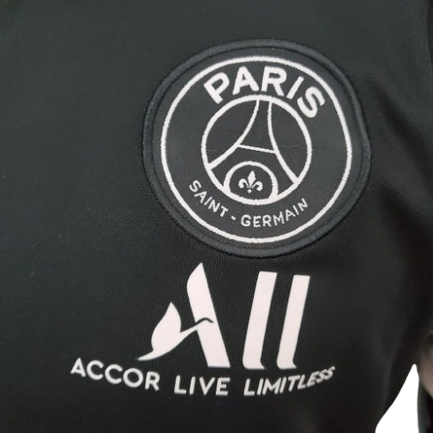 POLO PSG PRETA E BRANCA 2022/23
