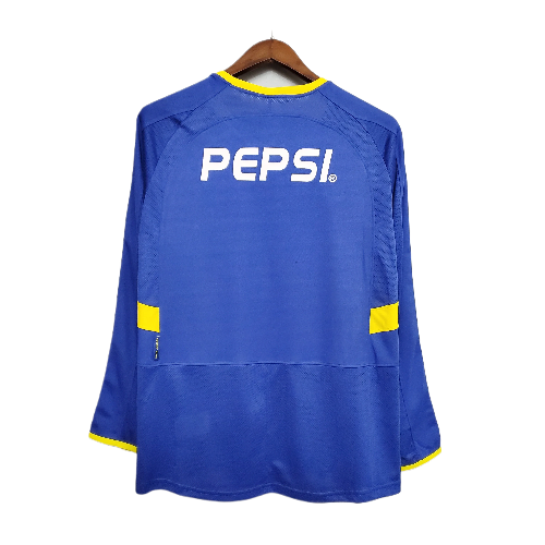 CAMISA RETRO MANGA LONGA BOCA JUNIORS 03/04