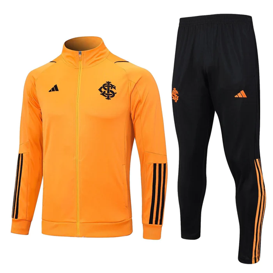 CONJUNTO TREINO INTERNACIONAL COM ZIP JAQUETA+CALÇA - LARANJA 2023/24