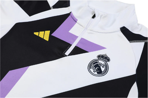 CONJUNTO TREINO REAL MADRID JAQUETA+CALÇA - BRANCO DEGRADÉ 2022/23