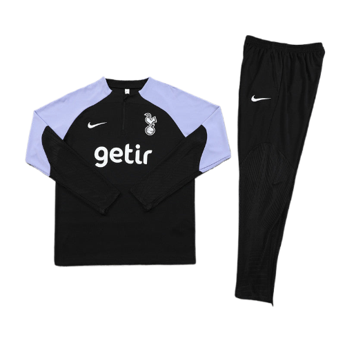 CONJUNTO TREINO TOTTENHAM JAQUETA+CALÇA - PRETO/ROXO 2023/24