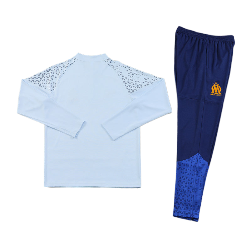 CONJUNTO TREINO MARSELHA JAQUETA+CALÇA - AZUL CLARO 2023/24