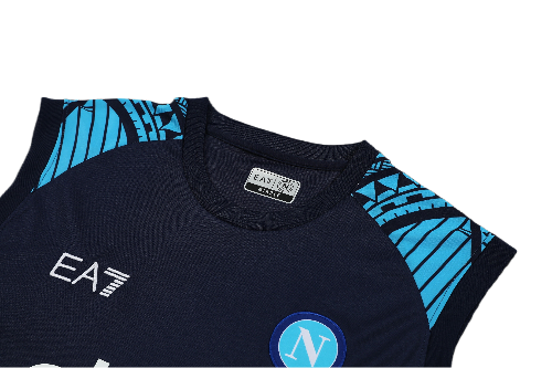 CONJUNTO TREINO NAPOLI REGATA+SHORT - AZUL 2023/24
