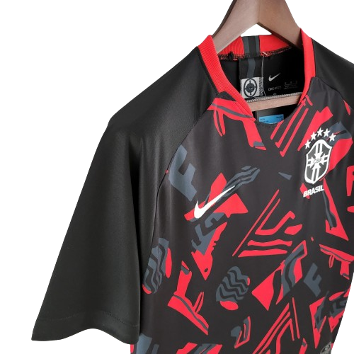 CAMISA SELEÇÃO BRASIL 2022  - VERMELHA E PRETA - TREINO