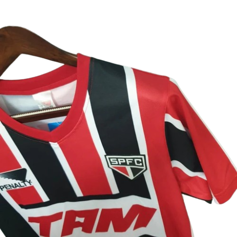 CAMISA SÃO PAULO RETRO 1993 VERMELHA E PRETA