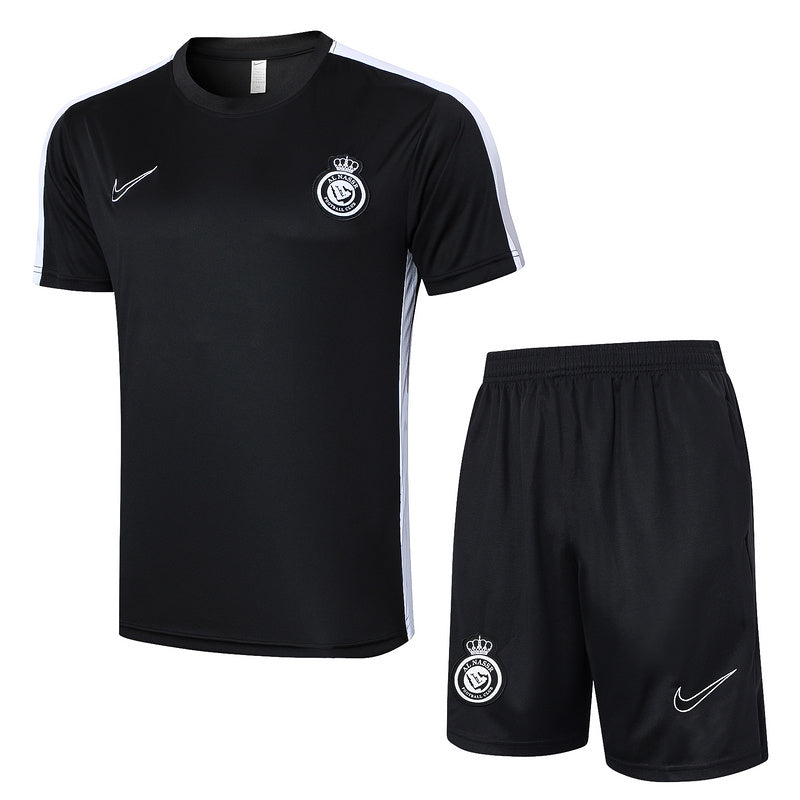CONJUNTO TREINO CAMISA PRETA + SHORT AL NASSR 24/25