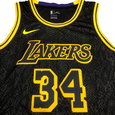 REGATA NBA LOS ANGELES LAKERS BLACK MAMBA SHAQUILLE O'NEAL PRETA