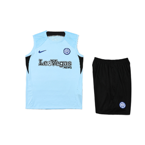 CONJUNTO TREINO INTER DE MILÃO REGATA+SHORT - AZUL CLARO 2023/24