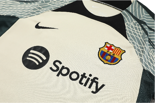 CONJUNTO TREINO BARCELONA CAMISA+SHORT - BEGE 2023/24