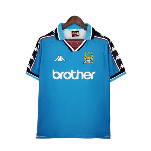 CAMISA MANCHESTER CITY RETRÔ I AZUL - 1997/1998