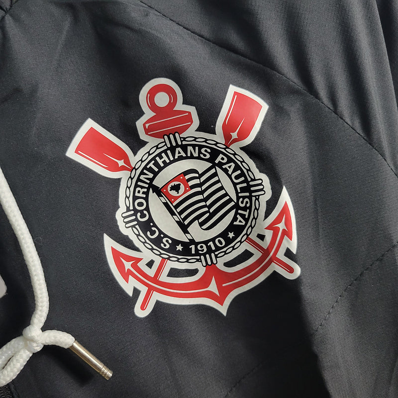 JAQUETA CORTA VENTO CORINTHIANS PRETO - 2022/23