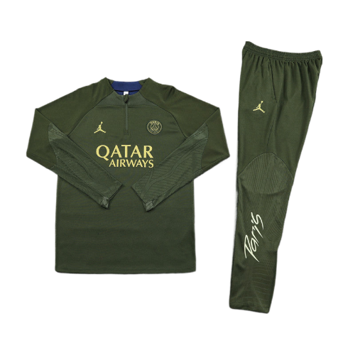 CONJUNTO TREINO PSG JAQUETA+CALÇA - VERDE MILITAR 2021/22