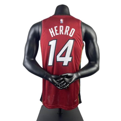 REGATA NBA MIAMI HEAT STATEMENT EDITION 23/24 TYLER HERRO VERMELHA