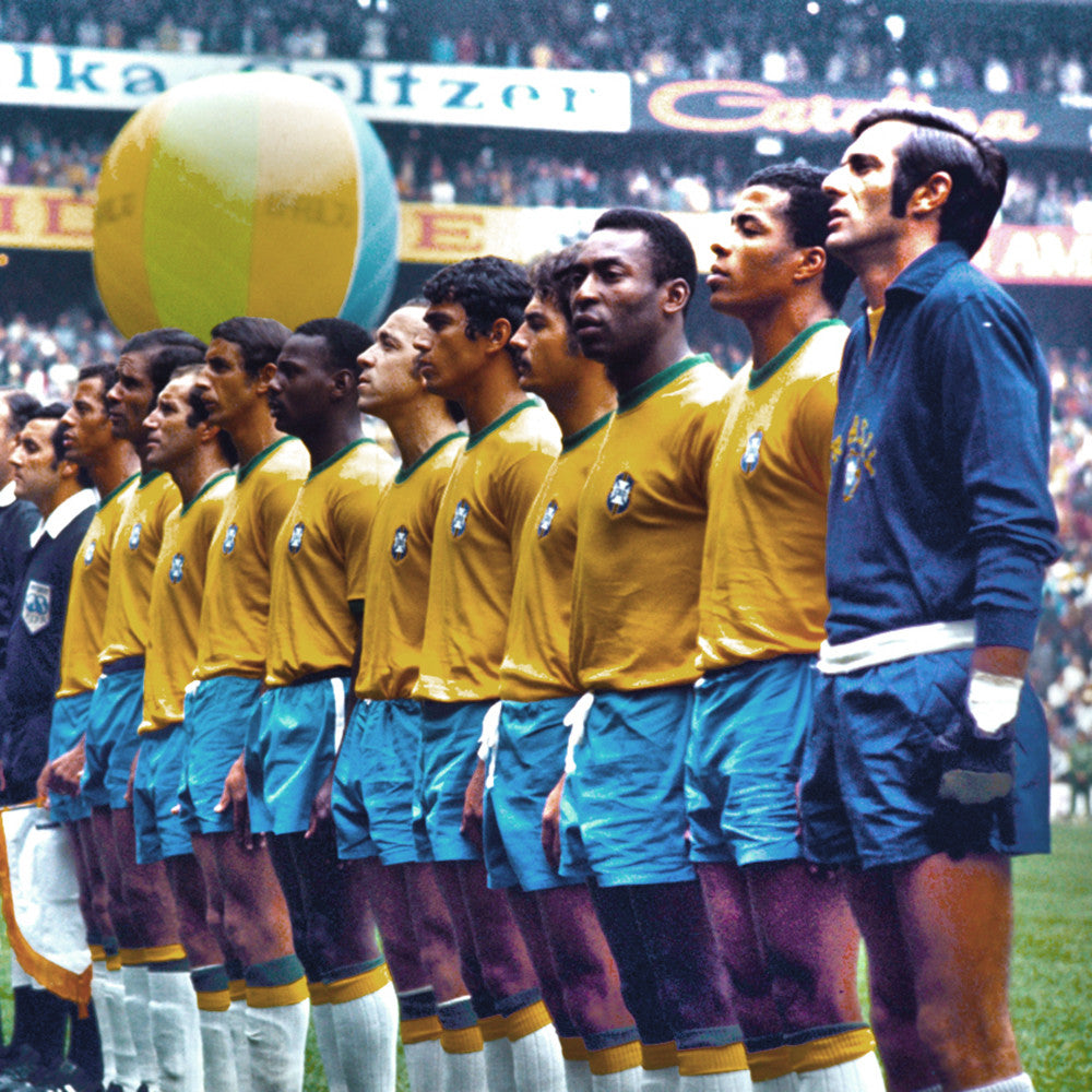 CAMISA VERSÃO RETRÔ BRASIL 1970/71 PELÉ