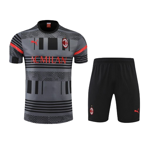 CONJUNTO TREINO MILAN CAMISA+SHORT - CINZA 2022/23