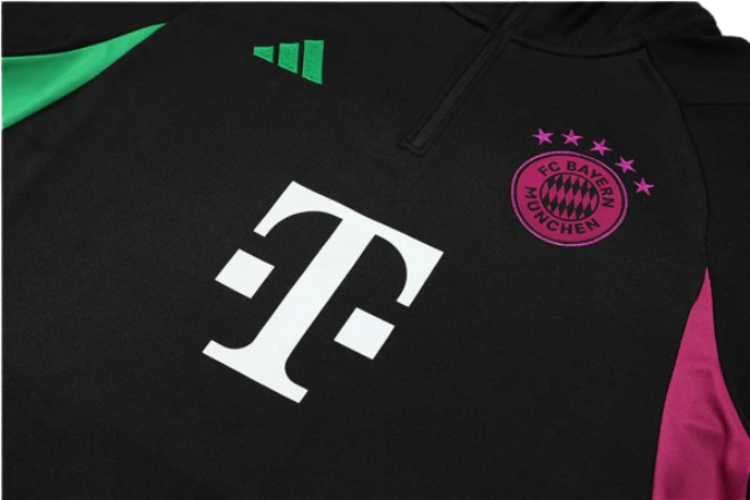 CONJUNTO TREINO BAYERN DE MUNIQUE JAQUETA+CALÇA PRETO 23/24