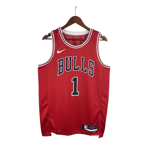 REGATA NBA CHICAGO BULLS ICON EDITION DERRICK ROSE VERMELHA