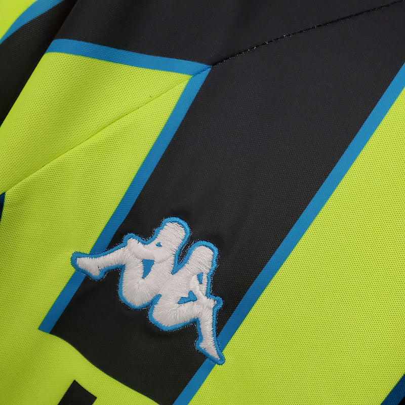 CAMISA MANCHESTER CITY RETRÔ II AMARELA E PRETA - 1998/1999