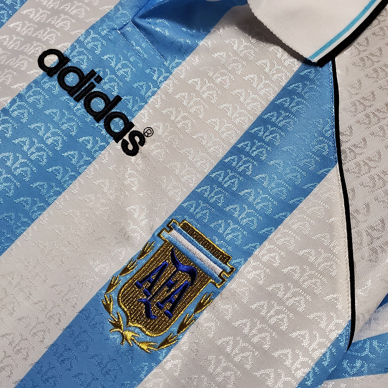 CAMISA SELEÇÃO ARGENTINA RETRÔ 1996/97 AZUL E BRANCA