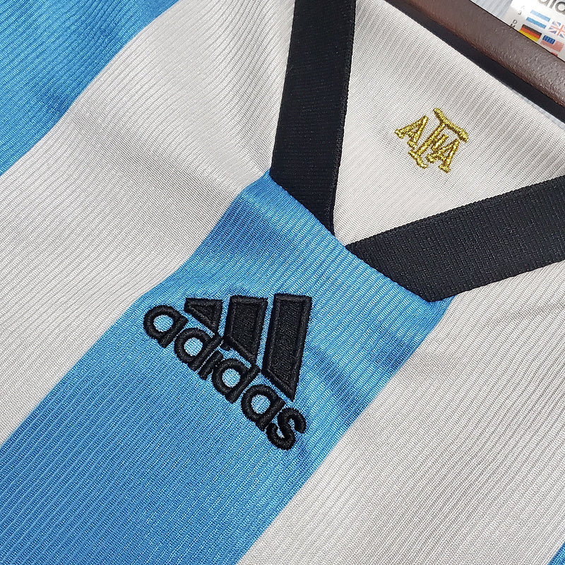 CAMISA SELEÇÃO ARGENTINA RETRÔ 1998/99 AZUL E BRANCA