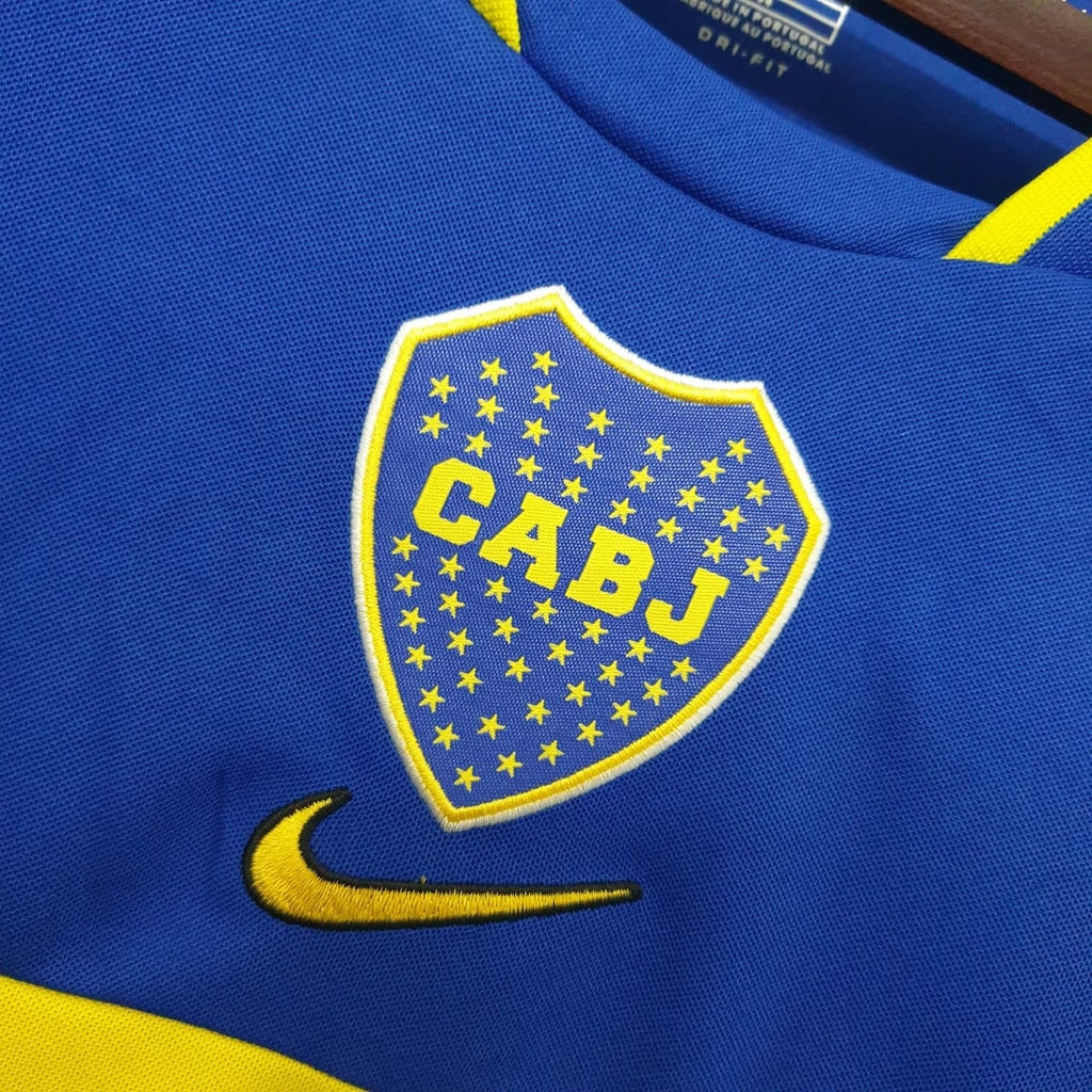 CAMISA BOCA JUNIORS RETRÔ 2001 AZUL E AMARELA