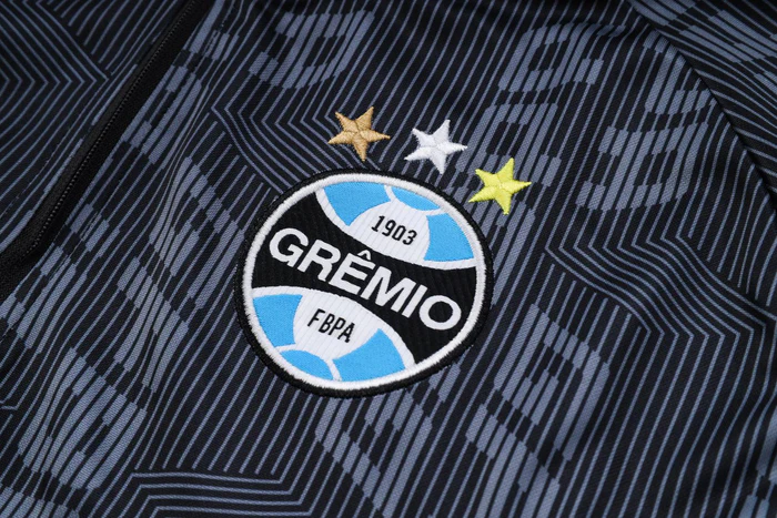 CONJUNTO TREINO GREMIO JAQUETA+CALÇA - AZUL/CINZA 2023/24