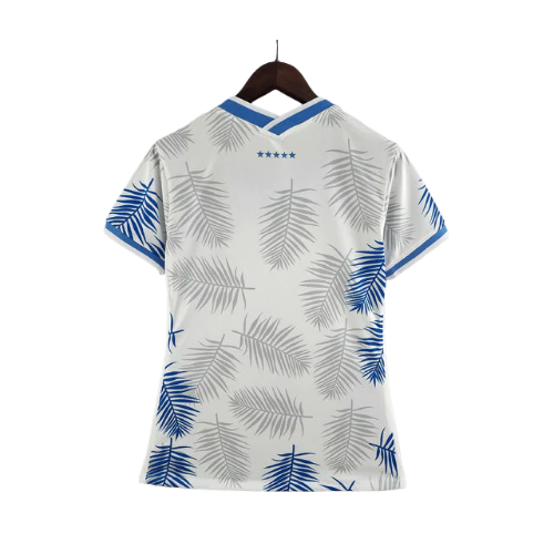 CAMISA FEMININA SELEÇÃO BRASIL - BRANCA - CONCEITO FLORESTA AMAZÔNICA