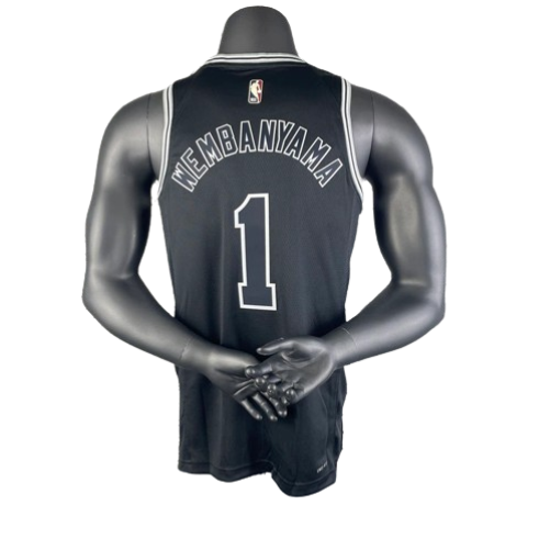 REGATA NBA SAN ANTONIO SPURS CLASSIC EDITION 22/23 VICTOR WEMBANYAMA PRETA