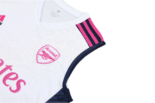 CONJUNTO TREINO ARSENAL REGATA+SHORT - BRANCO/ROSA 2023/24