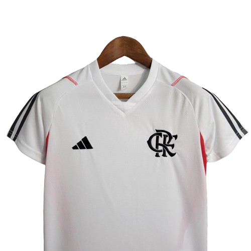 KIT INFANTIL FLAMENGO TREINO BRANCO - 2023/24